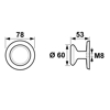 Afbeeldingen van AXA DEURKNOP TYPE SCHAAL HOOGTE 53MM ROZETDIAMETER 78MM ALU F2 NML##