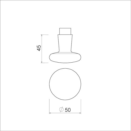 Afbeeldingen van AMI KNOPKRUK 160/50 PADDENSTOELMODEL KLEIN QUICKSTIFT DD.38/42 F2