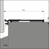 Afbeeldingen van ELLEN SLIJTDORPEL MET AFDICHTINGSLIP ANB-7 ALU 100CM