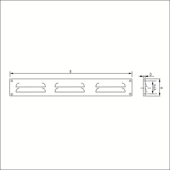 Afbeeldingen van SCHOEPENROOSTER ALUMINIUM MILL-FINISH 370X40MM