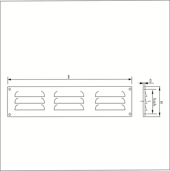 Afbeeldingen van SCHOEPENROOSTER ALUMINIUM MILL-FINISH 495X65MM