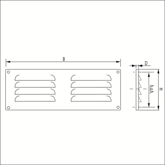 Afbeeldingen van SCHOEPENROOSTER ALUMINIUM MILL-FINISH 300X90MM
