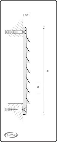 Afbeeldingen van SCHOEPENROOSTER ALUMINIUM WIT 495X65MM