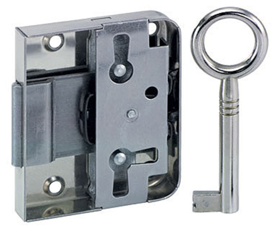 Afbeeldingen van JUNIE MEUBELSLOT OPLEGSLOT STAAL VERNIKKELD 704 40MM 