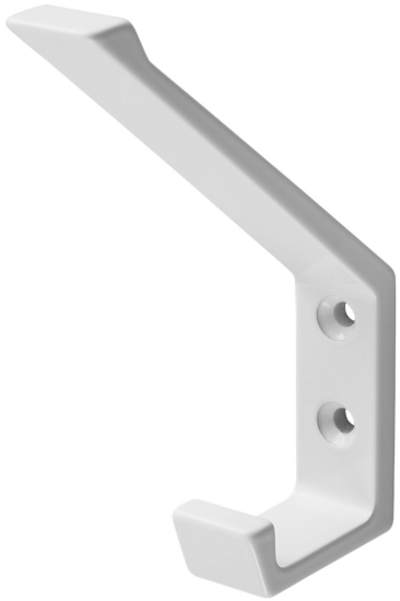 Afbeeldingen van HERMETA HOED-/JASHAAK ENKEL ALUMINIUM WIT (0138-79)