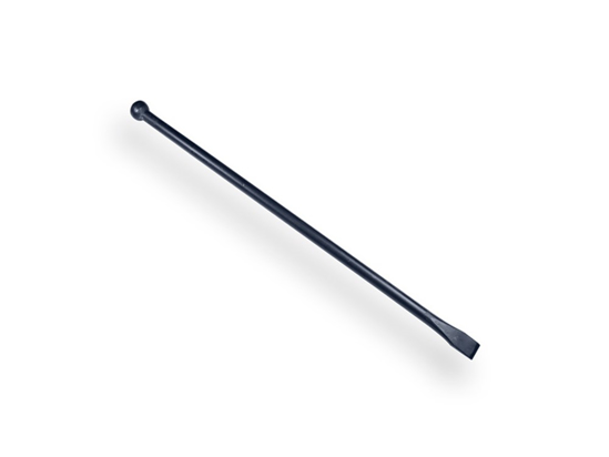 Afbeeldingen van STOOTIJZER DE WIT 100 CM GEHEEL ROND, MET PLATTE BEITEL EN KNOP