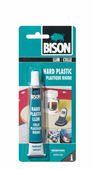 Afbeeldingen van BISON HARD PLASTIC LIJM TRANSPARANT TUBE 25ML