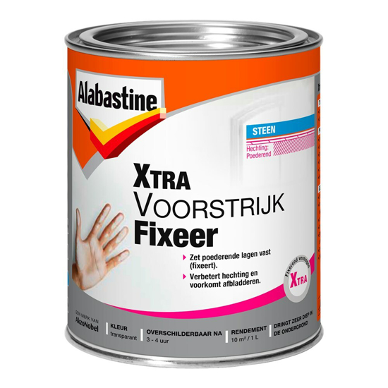Afbeeldingen van ALABASTINE XTRA VOORSTRIJK FIXEER TRANSPARANT BLIK 1L