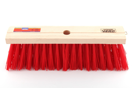 Afbeeldingen van VERO BEZEM HOUT KUNSTVEZEL ROOD 41 CM