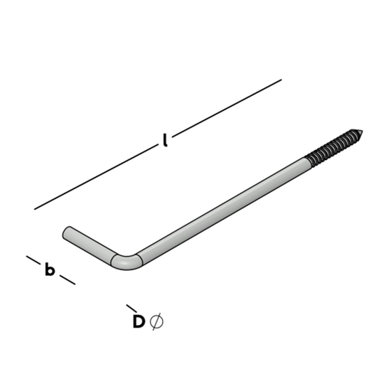 Afbeeldingen van GB KOZIJNANKER VD 150X40 Ø6