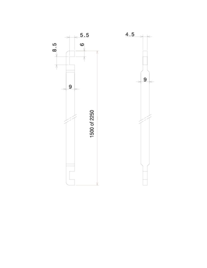 Afbeeldingen van NEMEF STAAF 1-225 VOOR POMPESPAGNOLET 1E - LENGTE 225CM - VERZINKT
