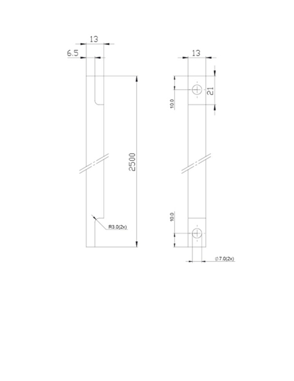 Afbeeldingen van NEMEF STAAF 13-250 VOOR POMPESPAGNOLET 13V - LENGTE 250CM - VERZINKT