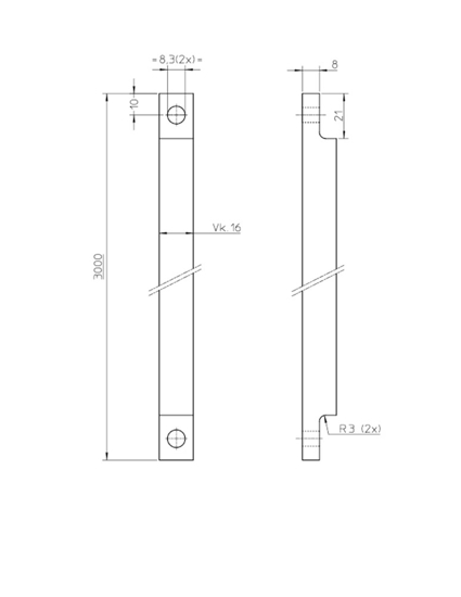 Afbeeldingen van NEMEF STAAF 16-300 VOOR POMPESPAGNOLET 16V - LENGTE 300CM - VERZINKT