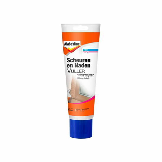 Afbeeldingen van ALABASTINE SCHEUREN EN NADEN VULLER WIT TUBE 330GR