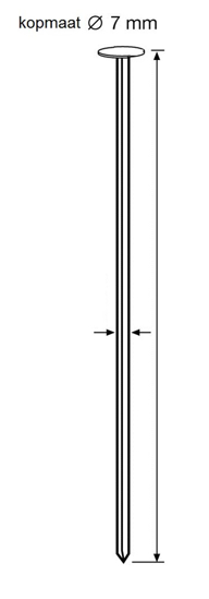 Afbeeldingen van DRAADNAGEL 3.1MM 21º GEGALV 90MM DS 4ML