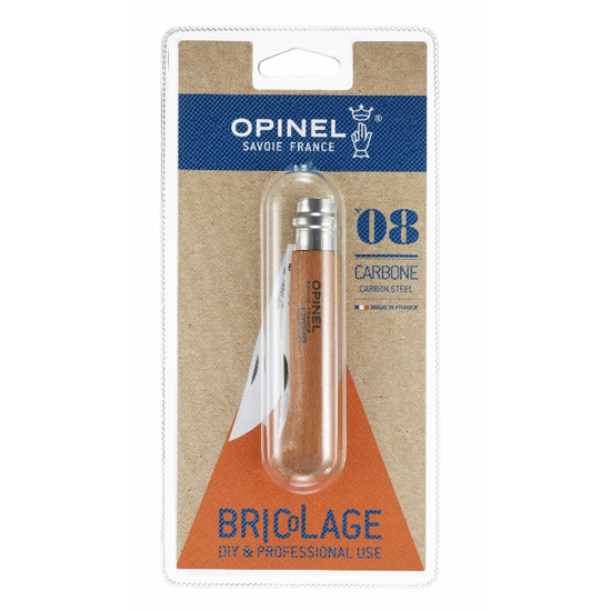 Afbeeldingen van ZAKMES N°08 CARBON,OPINEL CLASSIC,NIET RVS/HOUT,VIROBLOC,BLS
