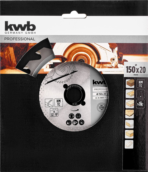 Afbeeldingen van KWB CIRKELZAAGBLAD SPAANPLAAT 150X20MM 20TND