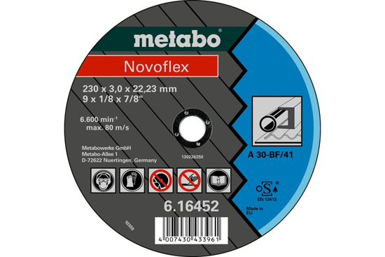 Afbeeldingen van METABO DOORSLIJPSCHIJF NOVOFLEX 180X3.0 STAAL