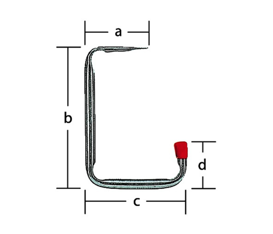 Afbeeldingen van OPHANGHAAK 8513 STAAL VERZINKT LOS (156X255X148X72MM)