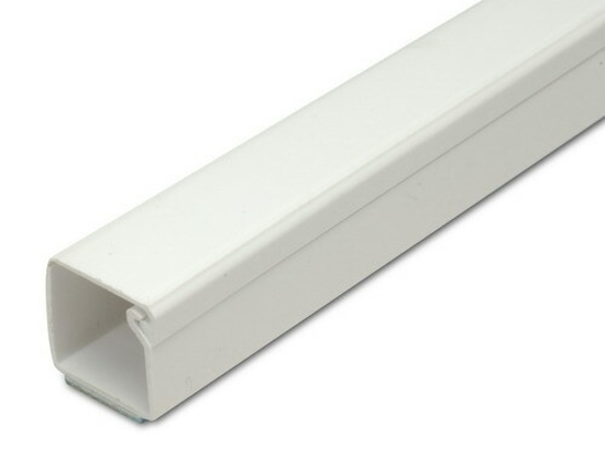 Afbeeldingen van DEKSELKANAAL 17X17MM WIT+TAPE 2 METER RAL9010