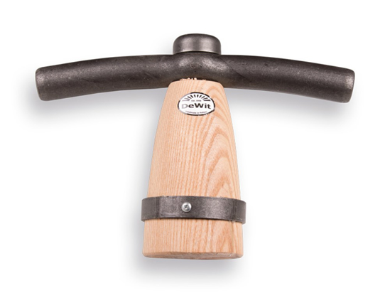 Afbeeldingen van TEGELKLOPPER DE WIT MET HOUTEN KLOS, 3300 GRAM