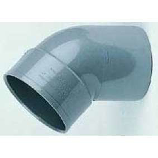 Afbeeldingen van PVC BOCHT LIJMVERBINDING 1XMOF 45GRADEN 50MM