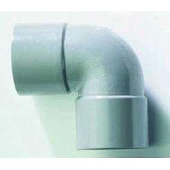 Afbeeldingen van PVC BOCHT LIJMVERBINDING 2XMOF 90GRADEN 75MM