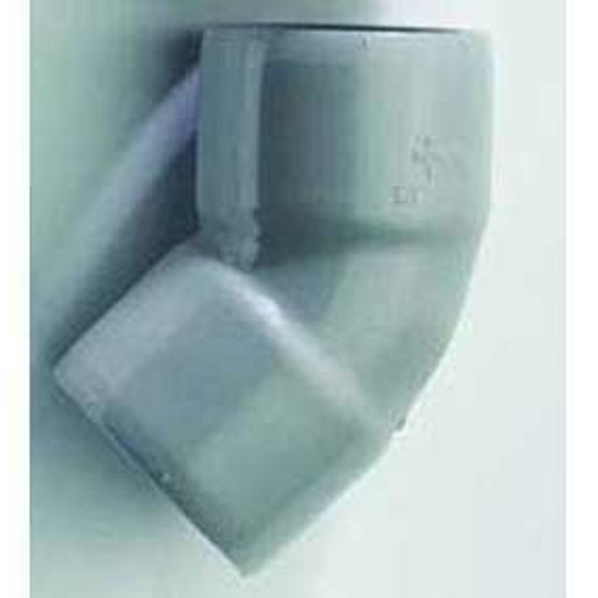 Afbeeldingen van PVC BOCHT LIJMVERBINDING 2XMOF 45GRADEN 110MM