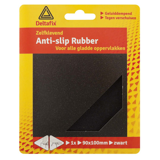Afbeeldingen van DELTAFIX ANTI-SLIPRUBBER ZELFKLEVEND ZWART 90MM X 100MM