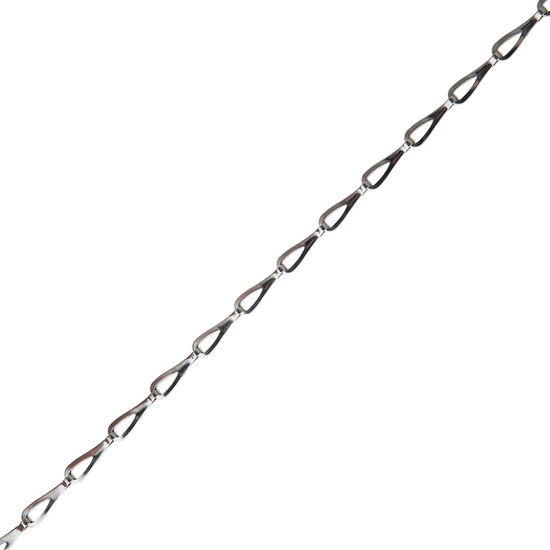 Afbeeldingen van DELTAFIX PATENTKETTING 12,5MM X 0,35MM MESSING VERCHROOMD (ROL 50 MTR)