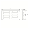 Afbeeldingen van SCHOEPENROOSTER RVS 316 215X105MM