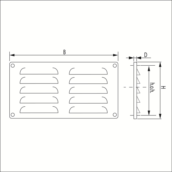 Afbeeldingen van SCHOEPENROOSTER RVS 316 215X105MM