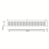 Afbeeldingen van VENTILATIESTRIP ALUMINIUM WIT 500X80MM