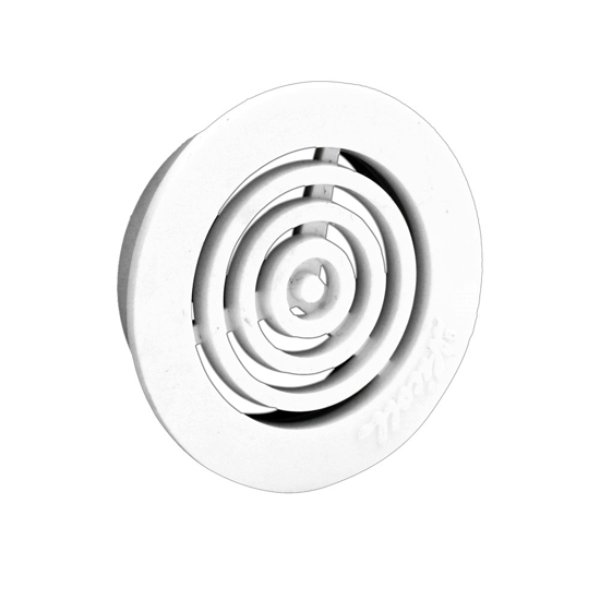 Afbeeldingen van ROOSTER VENTILATIEROZET KUNSTSTOF WIT Ø35MM (10ST)