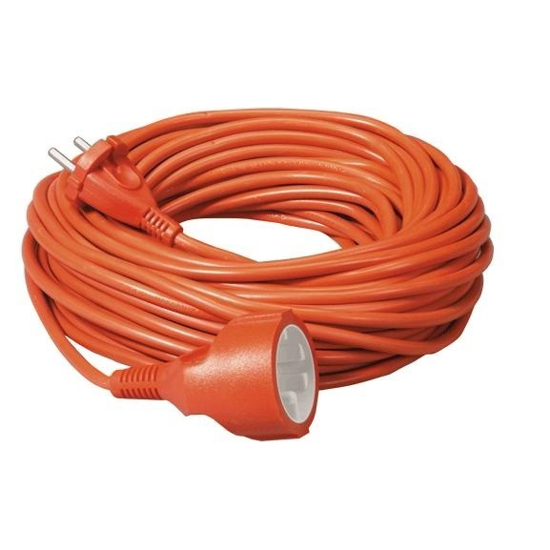 Afbeeldingen van TUINVERLENGSNOER 2X1 33MTR ORANJE  ##