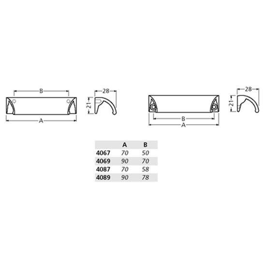 Afbeeldingen van HERMETA LADEGREEP 90MM OPSCHROEVEND ALUMINIUM NATUREL (4089-01)
