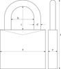 Afbeeldingen van ABUS HANGSLOT MESSING GELIJKSLUITEND 65/40 KA 6401