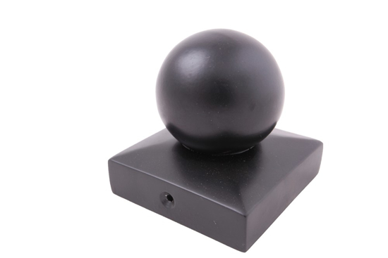 Afbeeldingen van PAALORNAMENT 71MM MET KOGEL ZWART