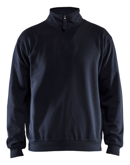 Afbeeldingen van SWEATSHIRT MET HALVE RITS DONKER MARINEBLAUW L 358711698600L
