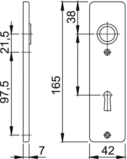 Afbeeldingen van HOPPE KORTSCHILDEN PAAR 202KP F1 DD 40MM SL56