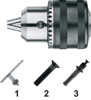 Afbeeldingen van PHANTOM TANDKRANSBOORHOUDER, MET SLEUTEL 1-10MM 3/8"-24 UNF