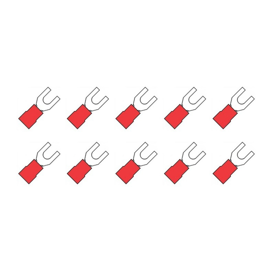 Afbeeldingen van 10 ST.KABELSCHOEN VORK 5MM ROOD