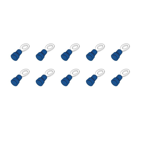 Afbeeldingen van 10 ST.KABELSCHOEN OOG 4MM BLAUW