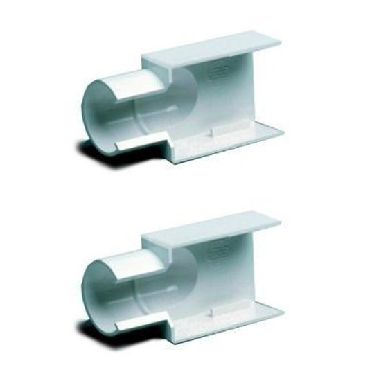 Afbeeldingen van 2 STUKS VERLOOP ROND/PLAT P25 WIT