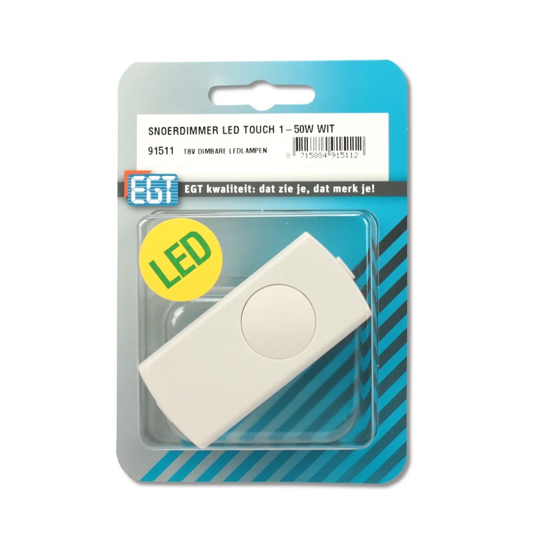 Afbeeldingen van SNOERDIMMER LED TOUCH 2-100W WIT