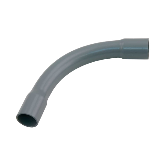 Afbeeldingen van PVC BOCHT 3/4" 19MM GRIJS SLAGVAST