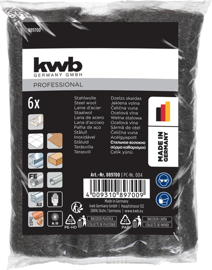 Afbeeldingen van KWB STAALWOL FIJN NR 00, 6 ROLLETJES