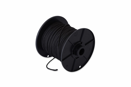 Afbeeldingen van DX TOUW GEVLOCHTEN PP 5MM ZWART (ROL 100 MTR)