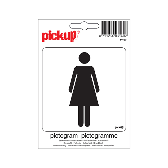 Afbeeldingen van STICKER DAMES PICTO 100X100 MM