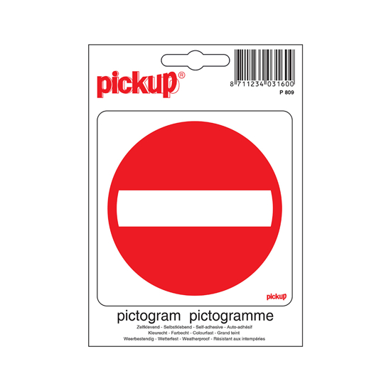 Afbeeldingen van STICKER VERBODEN TOEGANG PICTO 100X100 MM